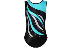 ESHOO Girls Gymnastics Leotards Sparkle Ballet Dance Gymnastics Athletic Leotards Shinning Diamond Embroidered