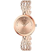 Matrix Daisy Collection | Stone Studded Dial with Designer Stone Studded Bracelet Chain Analog Watch for Women & Girls