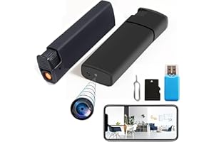 SURKOS Mini Camara Espia Oculta WiFi de Vigilancia Interior/Exterior, sin Cables (Pack Premium 2023 sin Luz al Grabar) Incluye MicroSD 32 GB Sensor de Movimiento Visión Nocturna