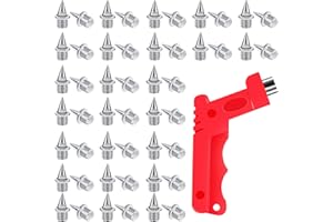 HOLEMZ Spike-Nägel Sportschuhe Pyramid Ersatz Spikes Field Training Schraube mit Spikeschlüssel Werkzeug für Leichtathletik Track Sprint Weitsprung Laufen Stahl Silber 50 Stück