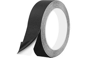 ENJIROR Ruban adhésif antidérapant en caoutchouc texturé - Forte adhérence - Imperméable - Pour outils, poignées, gadgets, projets de bricolage (noir, 2,5 cm x 5 m)