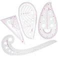 Set di Righelli per Misurare L'abbigliamento, Kit di Modelli di Curve di Cucito Multifunzionali per Progettista Fai da Te, Disegno su Misura, Taglio in PVC