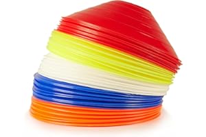 Ronex Sports Conos de Entrenamiento (Tenis, fútbol, Entrenamiento canino y Entrenamiento de Movilidad, coordinación, Velocidad) - Pack de 50 Conos