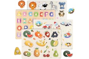 EMPEROCH 4 puzzles en bois pour enfants