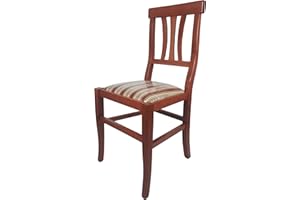 SEDAM SRL Sedia Arte Povera, Qualità TOP, diverse sedute e colorazioni (Ciliegio, Imbottita Rossa)