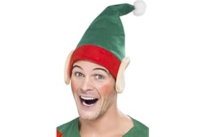 SMIFFY'S Smiffys Gorro de elfo, Verde, con orejas