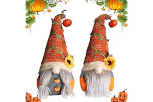 MAIBAOTEMBT Thanksgiving Automne Décorations en Peluche, 2 Pièces Automne GNOME Peluche Elfe Décoration, Nain en Peluche Mignonne Décorations, Thanksgiving Cadeau pour la Maison, Le Salon, la Fête (M2)