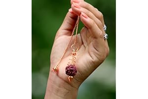 Jet International Rudraksha cuivre plaqué pendule ressort hélicoïdal spirale A ++ cristal thérapie