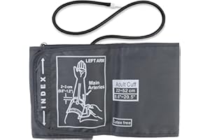 ICYWINK Brassard Tensiomètre de Remplacement Extra Large Confortable, 22 à 52 cm, Machines de Pression Artérielle Portables à la Maison Brassard, Compatible avec la Plupart des Tensiomètres (grey)