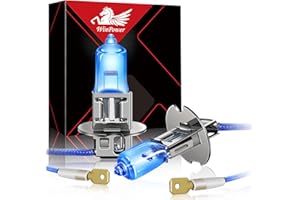 WinPower H3 55W Halogen Fog Light Headlamp Bulbs 5000K Warm White Super Bright Hi/Lo Headlight Lamp 12V Car, 2 Pieces