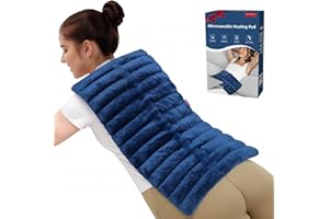 Comfytemp XXL Microwavable Wheat Bag with Larger Coverage 28x55cm, 3.6lb Weighted Microwave Heat Pad for Back, Abdomen, Neck, Shoulder, Moist Heat Therapy for Muscle Soreness, Joint Pain, Period Cramp