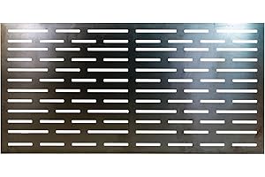 ACEROPANEL Chapa Perforada Decorativa de Hierro | Panel Metálico Hierro en Crudo | 2000x1000 mm | Ideal para Decoración de exteriores | Vallas, Celosías, Paredes, Balcones, Jardines | Mod. 51