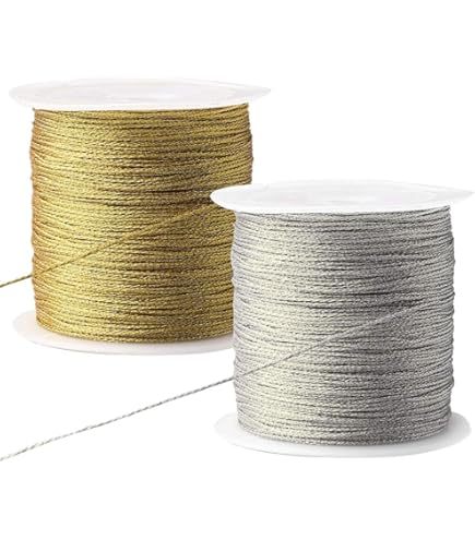 Spago Dorato Per Decorazioni - 100 Metri, 1 Mm, Per Regali, Albero Di Natale, Creazione Gioielli - Foto 11