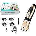 PETOLOGY Unisex Pet Hair Trimmer Dogs & Cats Grooming Machine Wireless Rechargeable (Gold Trimmer)