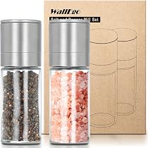 Moulin à Poivre Et Sel Manuel En Acier Inoxydable - Lot De 2, Broyeur Céramique Réglable, Pour Cuisine Maison - 8