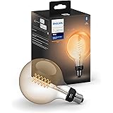 Philips Hue White, Lampadina LED Smart a Filamento, Bluetooth, Dimmerabile, Attacco E27, Luce Bianca Calda