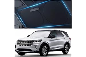 Magnelex car windshield sunshade with bonus steering wheel cover sun shade. reflective polyester blocks heat and sun. foldable sun shield that keeps your vehicle cool (large 63 x 33.8 in)