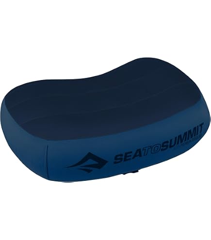 Oreiller De Camping Sea To Summit Aeros Premium Regular - Bleu Marine, Gonflable, 13.4x9.4x4.3 Pouces