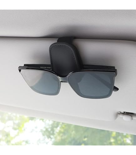 WUSJCOF 2er Set Brillenhalter Für Auto - Leder Sonnenblenden Clip