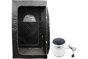 MINGYI Sauna à Vapeur Portable et Pliable 1 000W avec Cabine de Vapeur, Générateur de Vapeur 2,5 Liter et Télécommande, 100×80×170 cm (Noir)