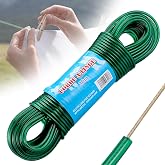 30 m Outdoor Clothesline Rope, 4 mm Dia Twine Clothes 120 kg LC | Steel Core, High Strength, Anti-Rust and Waterproof Clothin