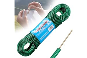 FENTAR 30 m Zewnętrzna linka do bielizny, drut do suszenia prania o dużej wytrzymałości ze stalowym rdzeniem, druty balkonowe odporne na rdzę i wodoodporne, 120 kg LC