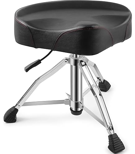 Saddle Stool EASTROCK Drum Throne With Backrest,Heavy Duty Drum