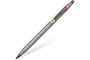 CROSS Scuderia Ferrari Classic Century - Penna a sfera laccata satinata grigio titanio con confezione regalo premium, laccata satinata grigio titanio