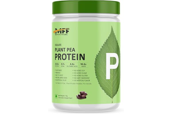MyFitFuel MFF Plant Pea Protein 1 Kg (2.2 lbs) Chocolate Delight Swirl Easy to Digest Vegan Plant Protein Powder