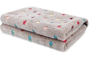 PAWZ Road Miękki i wygodny koc z kortalu aksamitnego dla psa, dywanik dla kota nadający się do prania w pralce beżowy (rozmiar S: 77 x 53cm)