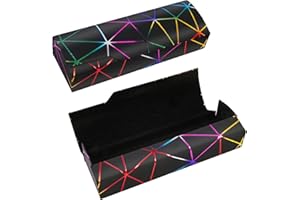 BTHRORO Twarde etui na okulary, przenośne etui na okulary twarde metalowe okulary ze ściereczką do czyszczenia dla mężczyzn kobiet, Beżowy, rozmiar uniwersalny