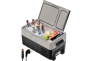 LLIVEKIT Kühlbox, 30 L Kompressorkühlbox, Dual-Zone (-20°C) | 26L Gefrierfach + 4L Kühlbereich | Leise (50dB) mit Rädern | 12V/24V Auto + 230V Haus | E-Klasse, CE/ROHS
