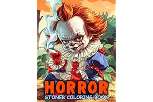 Horror Stoner Coloring Book For Adults: Spooky Weed coloring pages for Relaxation and Stress Relief, Cute Chibi Creepy Characters, Ideal Stoner Gift for Women Men Girls