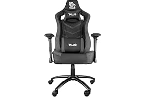 TALIUS, TECH 4 U Talius Vulture Silla Gaming Profesional, Butterfly, Ergonómica, Reposabrazos 4D, Base Metal, Altura Ajustable Alto Respaldo Reclinable, Ruedas Nylon (Gris)