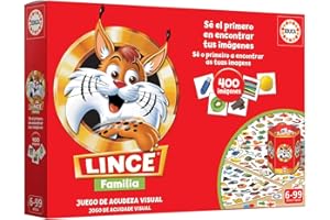 Educa - Lince Familia 400 Imágenes | Juego de Mesa para agudizar Vista, Memoria y Reflejos Mientras te Diviertes con la Familia y Amigos, Juego para Adultos y niños a Partir de 6 años (19207)