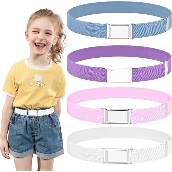 TRIWORKS Elastischer Kinder-Gürtel – Verstellbar, Unsichtbare Schnalle, Für Taillen Bis 66 Cm