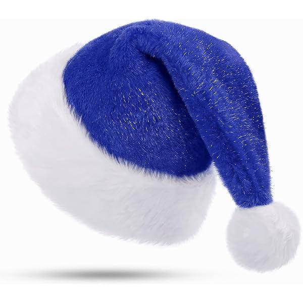 Weihnachtsmütze Nikolaus – Rot Mit Gold Pailletten, Plüschkrempe, Wärmend Für Erwachsene