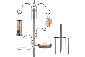 Urban Deco Vogelfütterungsstation Kit Wildvogelfutter Spender Hängeset Multi Feeder zum Aufhängen mit Metall Suet Fütterungsstation Vogelbad um Wildvögel anzulocken