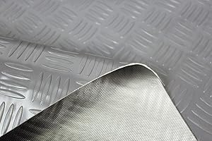 OLIVO TAPPETI Olivo.Shop - Copri Pavimenti in Gomma Isolante su Misura. Tappeto in PVC Antiscivolo. Passatoia di Gomma Ammortizzante a Metro per Industria. Vari Modelli e Misure. Design Grecato (Grigio, 200x150cm)