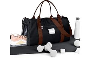 HYC00 Bolsa de Gimnasia Womens Mens con Compartimento de Zapatos y Pocket Wet,Bolsa Travel Duffel para avión,Sport Gym Tote Bags,Weekend Bolsa pernocte Llevar en Bolsa Hospital Holdalls