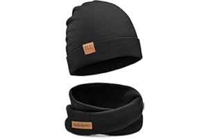 Bubalove Kindermütze Herbst - Winter + Schornstein Set für Jungen, Mädchen - Baby Mütze, handmade Kopfbedeckung, diy Schal und Mützenset für Kinder,