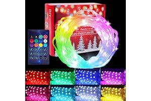 Gohytal Catena Luminosa con Cambio Colore 10 m Striscia LED RGB per Interni IP65 Resistente alle intemperie Decorazione per Ambienti Esterni App dimmerabile per camere Feste Giardino Matrimonio