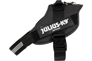 JULIUS K-9 Uprząż IDC Power, rozmiar: 3/2XL, czarna - sztuczna skóra