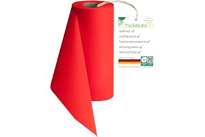 Sensalux Tischläufer, Tischband, stoffähnliches Vlies, Standard 100 by Oeko-TEX® - Klasse I Zertifiziert, 30cm x 25m, Rot