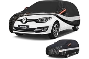 Holthly Bache Voiture Exterieur pour Renault Clio (1990-2025) - Housse 10 Couche 100% Imperméable, Protection écran Solaire, Anti Rayures, Protection UV