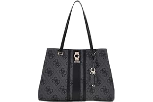 GUESS ERENIA GIRLFRIEND SATCHEL, COLOR CLO - COAL LOGO CLO - COAL LOGO One Size