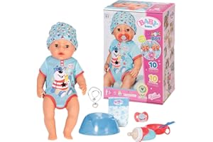 BABY born Magic Boy, Babypuppe mit 10 Funktionen für Kinder ab 3 Jahren, funktioniert ohne Batterie, 43cm groß, 827963 Zapf Creation