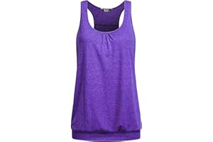 UNibelle Tank Top Women's Yoga Shirt Top Sports Tank Top Sleeveless Racerback Fitness Top, S-XXXL