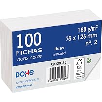 Dohe - Schede lisce in cartone (100 pz.) - Biglietti per scrivere ...