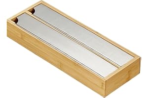 Space Home - Dispensador / Organizador con Cuchilla de Papel de Aluminio y Film - Portarrollo para Papel de Aluminio - Dispensador Cortador de Film